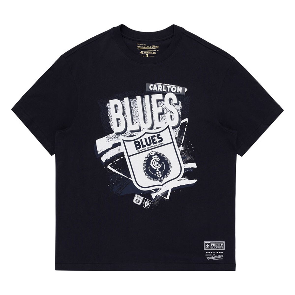 Carlton Blues Mens 2025 Abstract Logo Tee