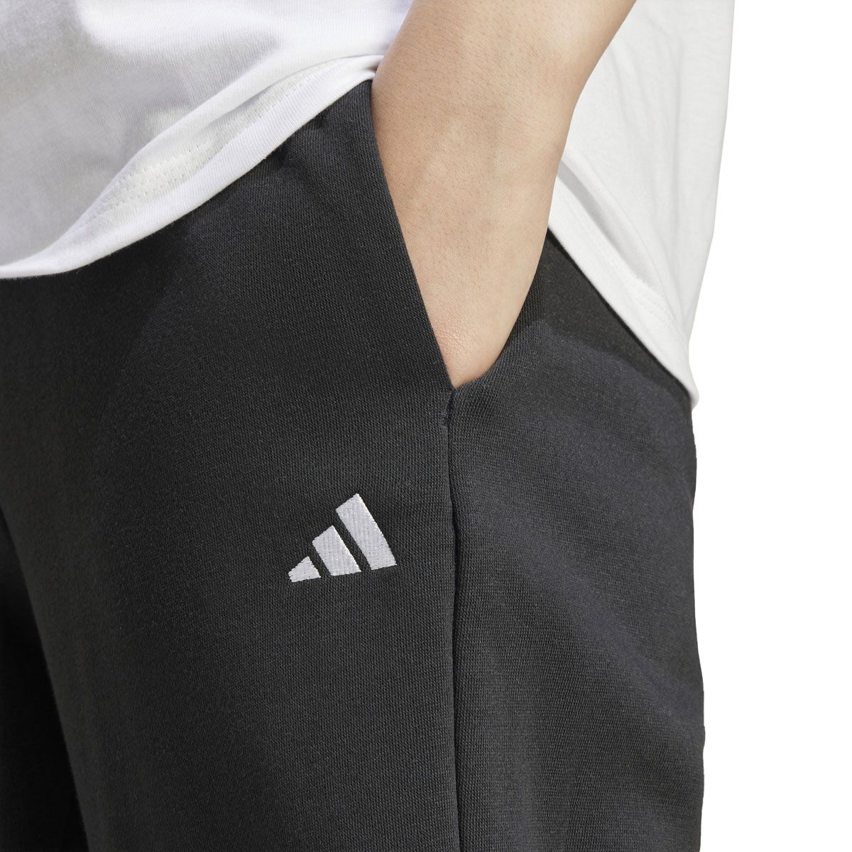 adidas Womens Feel Cozy Fleece Small Logo Open Hem Track Pants