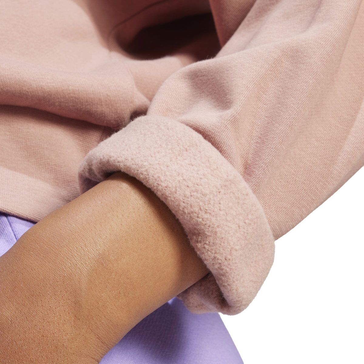 adidas Womens Feel Cozy Fleece Small Logo Crew Sweatshirt