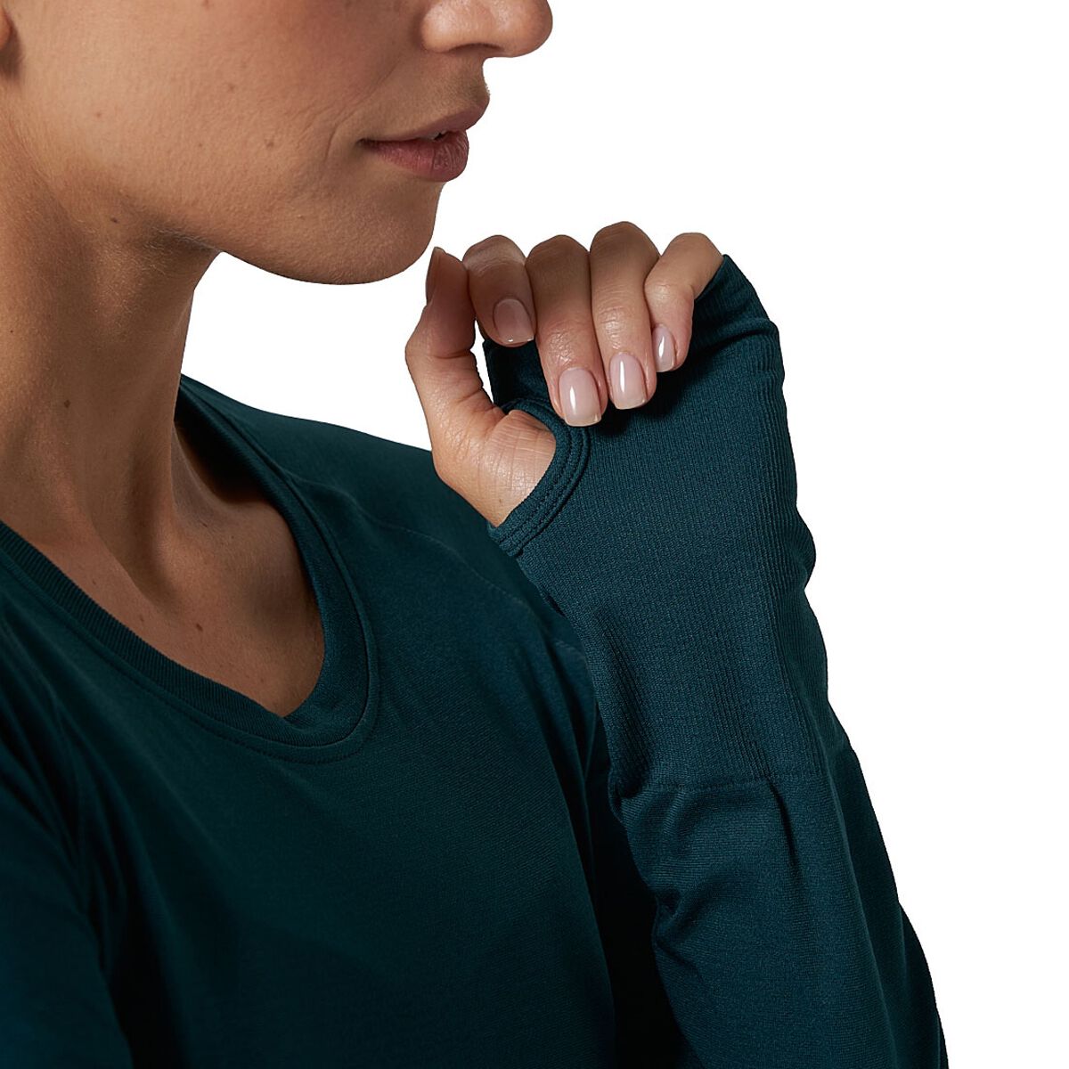 Ell/Voo Womens Yumi Seam Free Cropped Long Sleeve Top