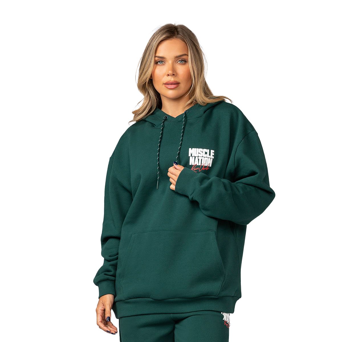 Muscle Nation Womens Sports Mode Oversized Pullover Hoodie