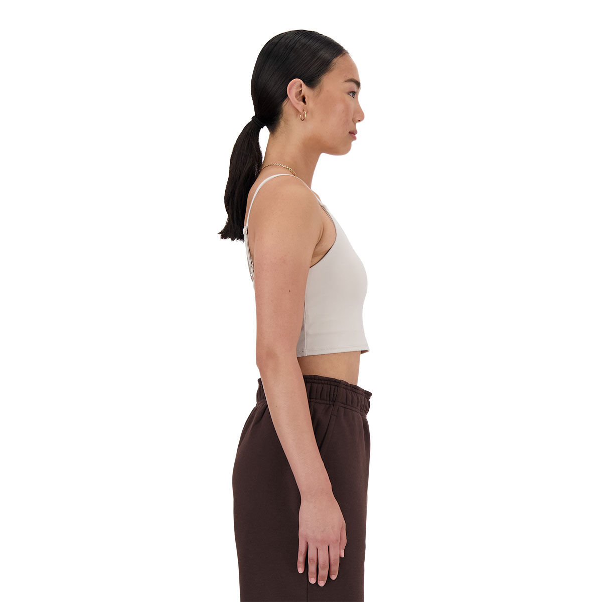 New Balance Womens Linear Heritage Soft Bra Top