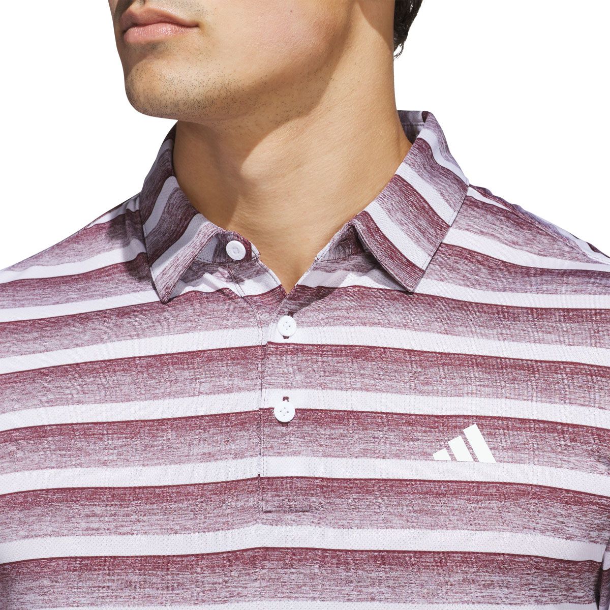 adidas Mens Two-Colour Striped Golf Polo
