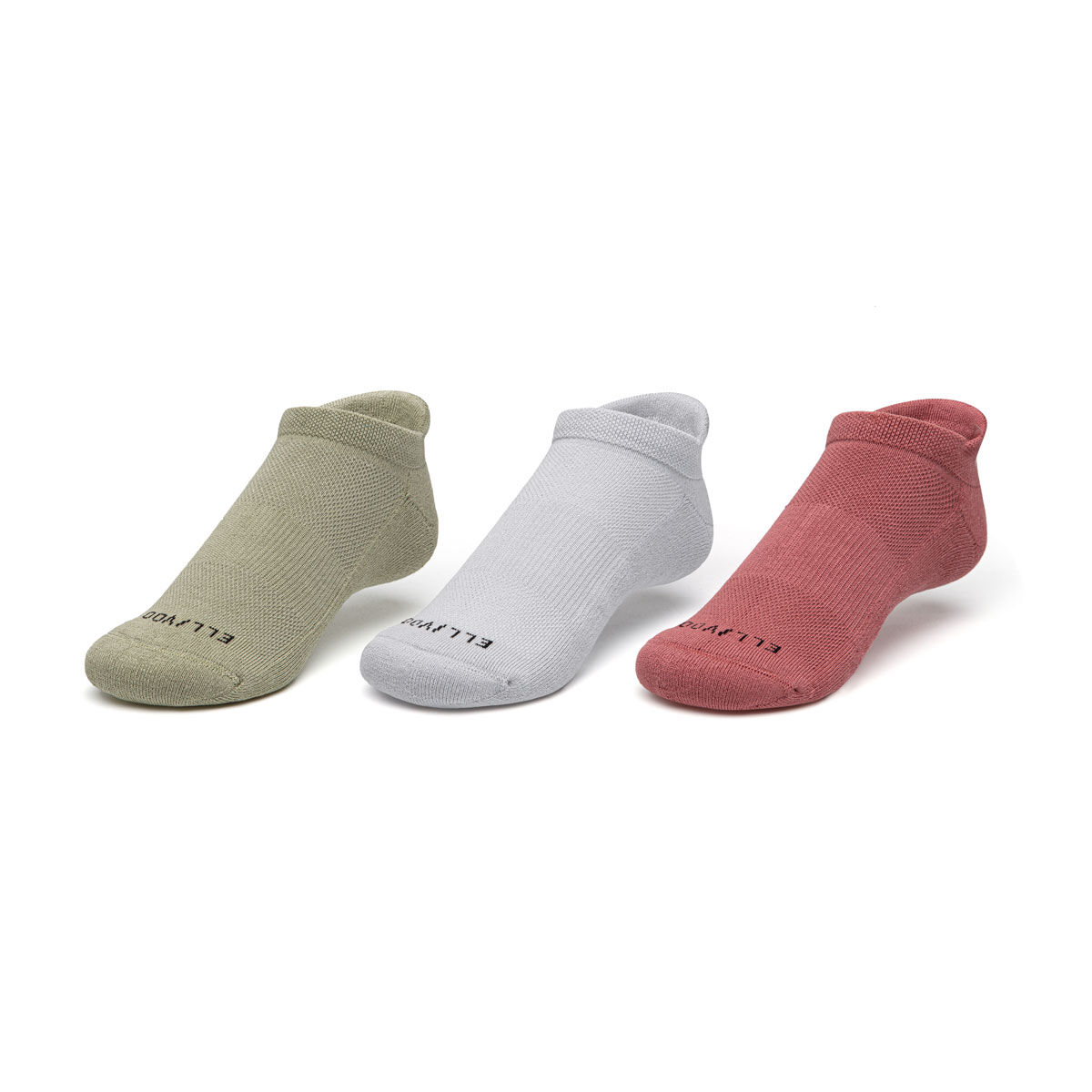 Ell/Voo Womens No Show Socks 3 Pack