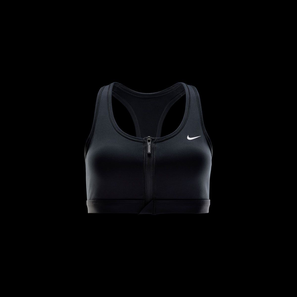 Nike Womens Swoosh Dri-FIT Front Zip Medium Support Padded Sports Bra