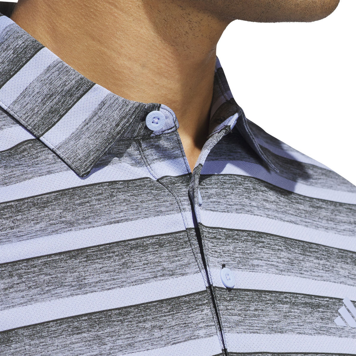 adidas Mens Two-Colour Striped Golf Polo