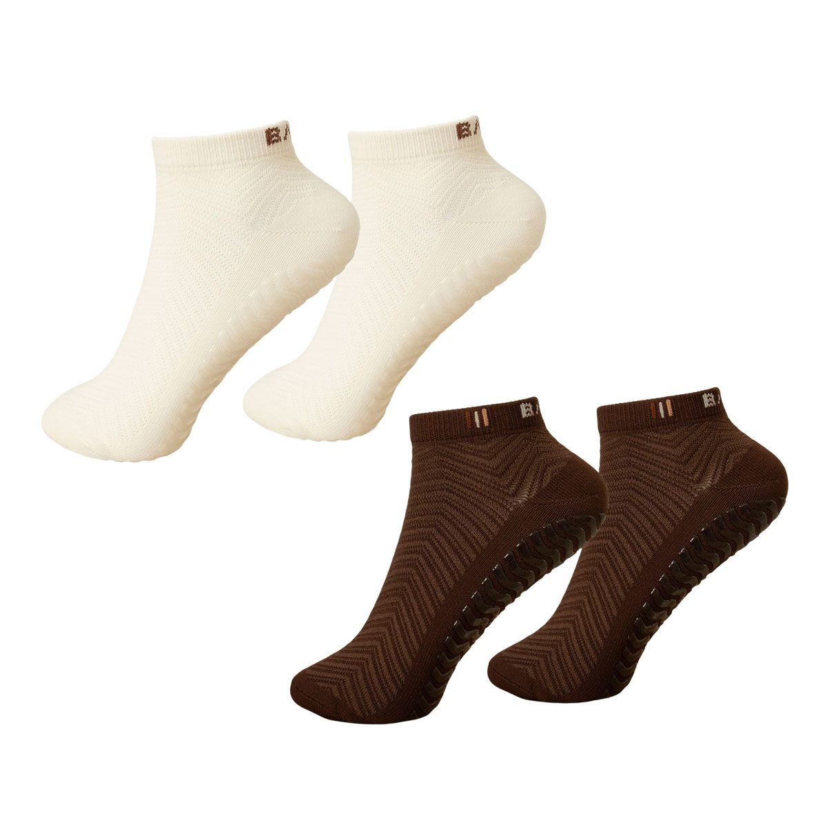 Bahe Grippy Chevron Ankle Socks 2 Pack