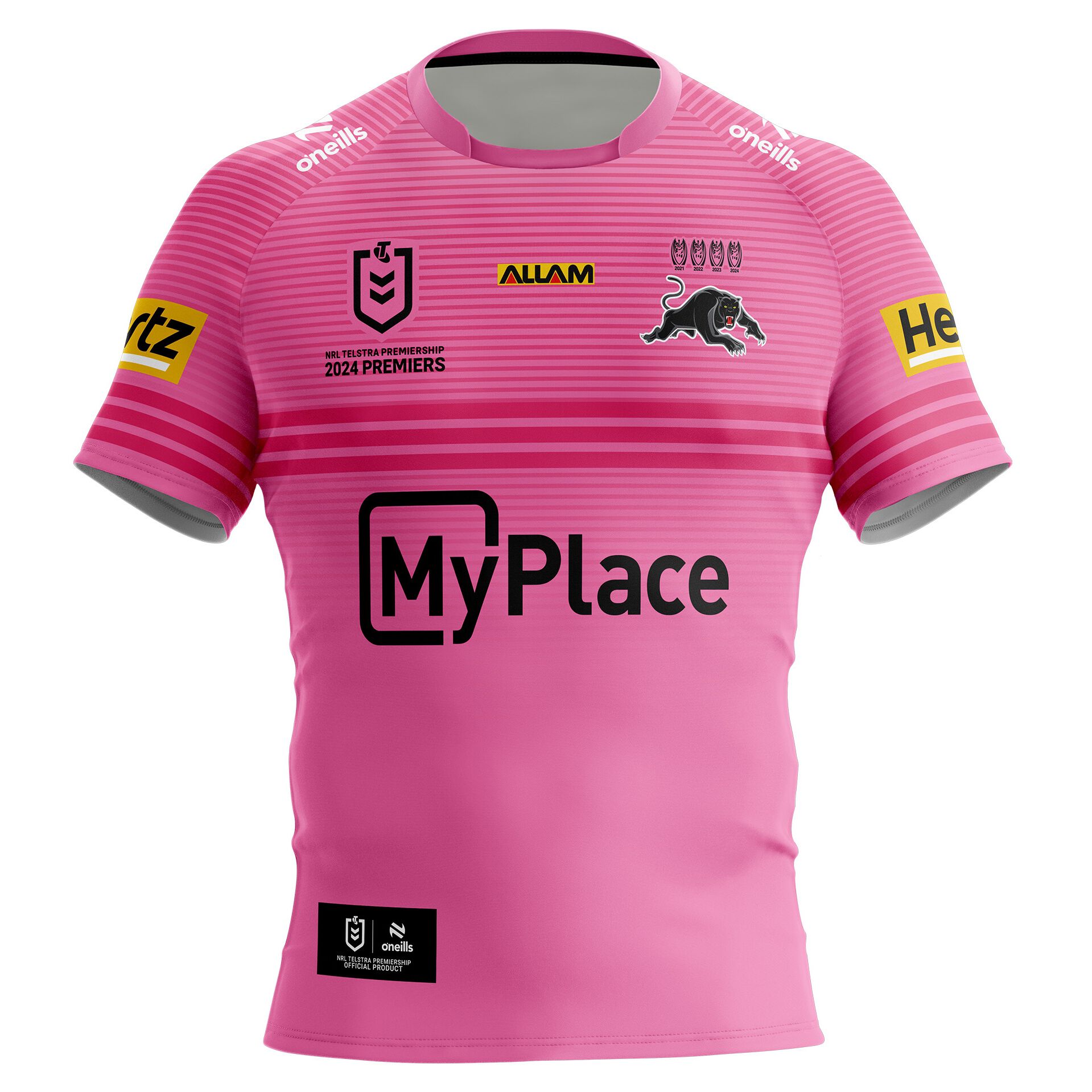 Penrith Panthers Mens 2024 Premiers Jersey Pink XL