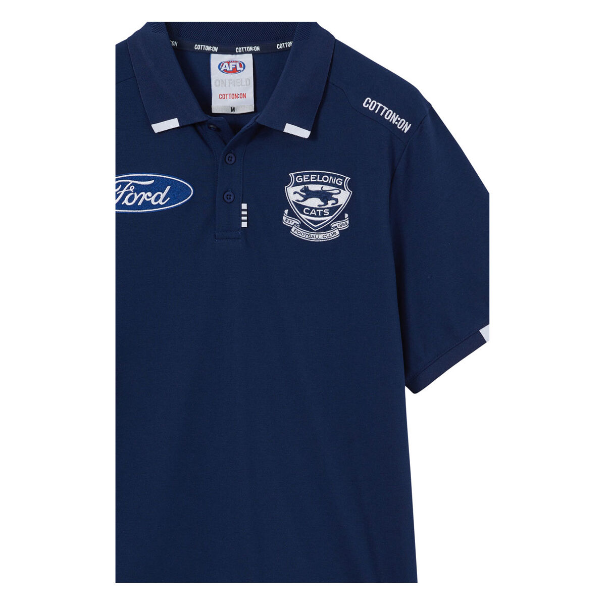 Geelong Cats 2024 Mens Media Polo Navy S