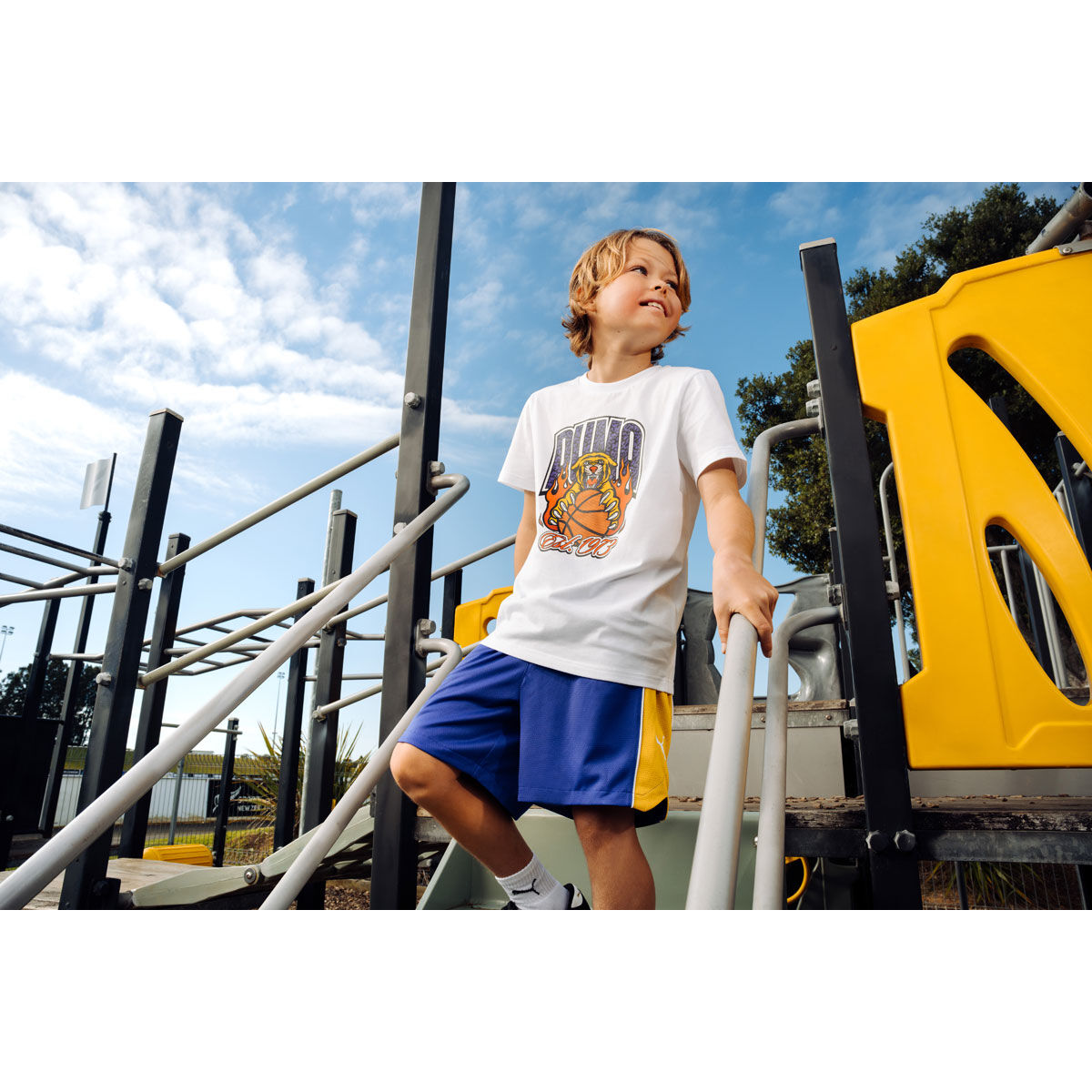 Puma Kids Junior Hoops Mesh Shorts