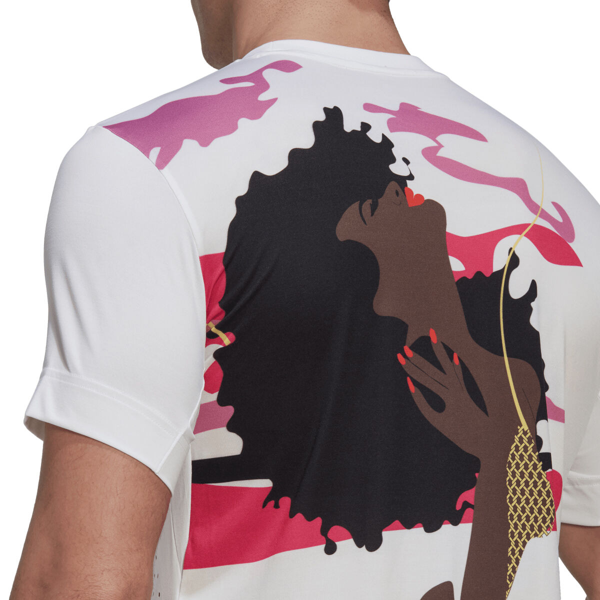 adidas Mens AEROREADY New York Printed Tennis Tee