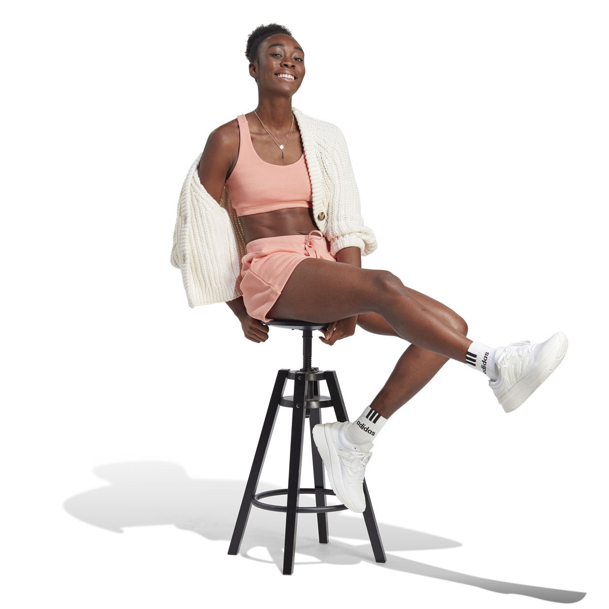 adidas Womens Lounge French Terry Shorts