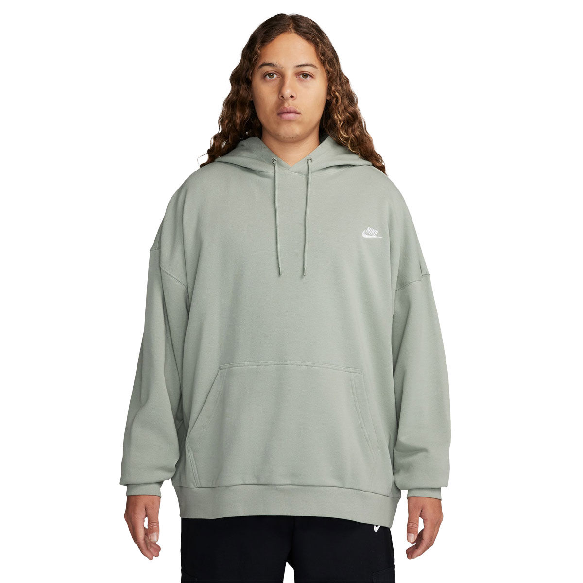 Nike Mens Club Fleece Oversize French Terry Pullover Hoodie