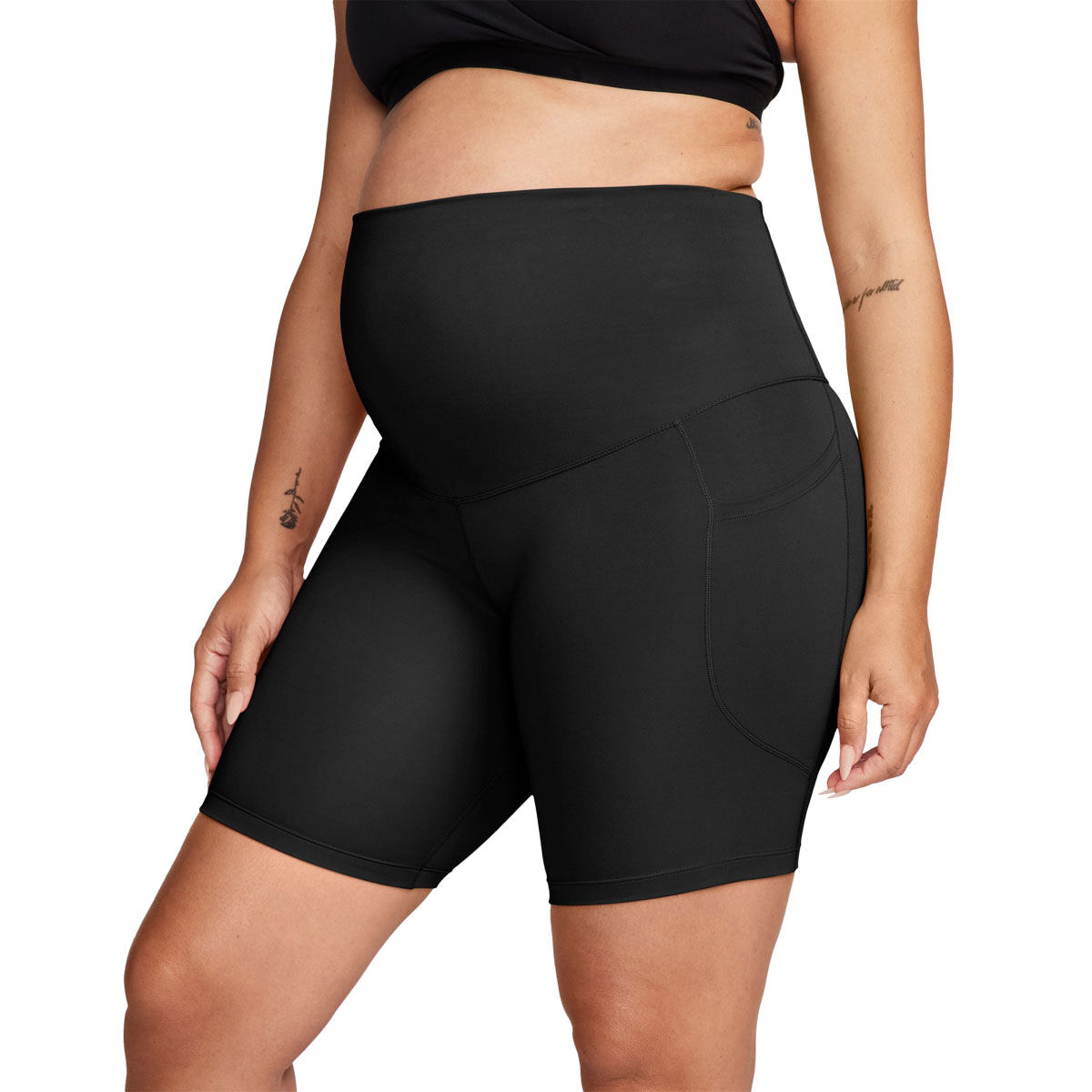 Nike Womens One Maternity Dri-FIT High Rise 8 Inch Short Tights