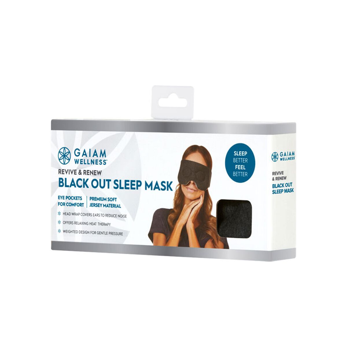 Gaiam Revive Renew Black Out Sleep Mask