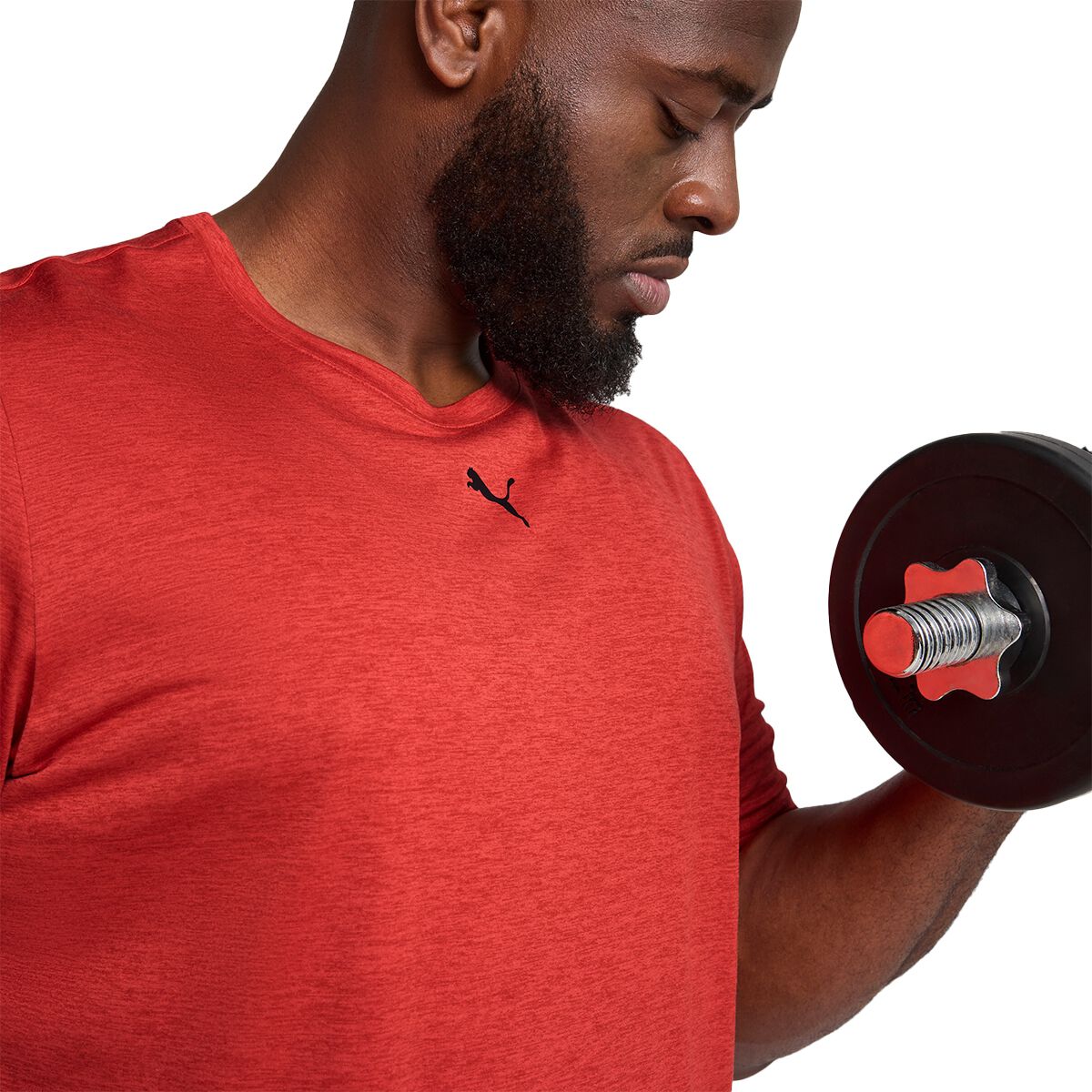 PUMA Mens Train All Day Essentials Heather Cat Training Tee