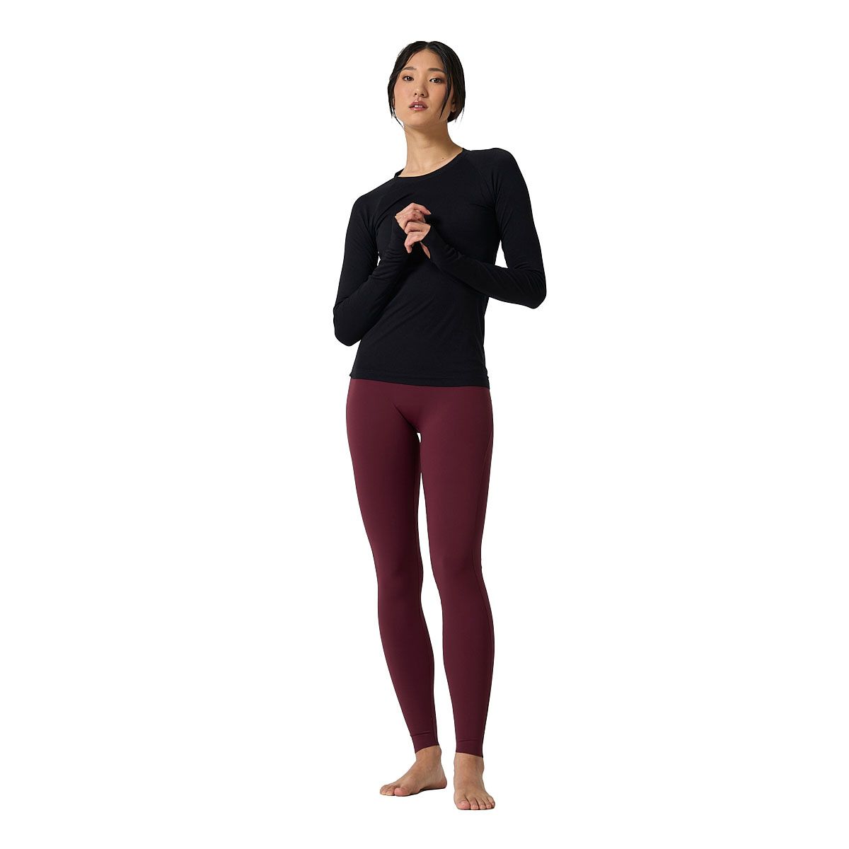 Ell/Voo Womens Reili Seam Free Long Sleeve Tee