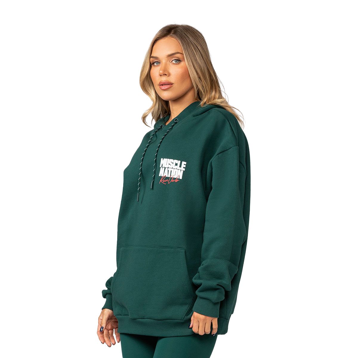 Muscle Nation Womens Sports Mode Oversized Pullover Hoodie