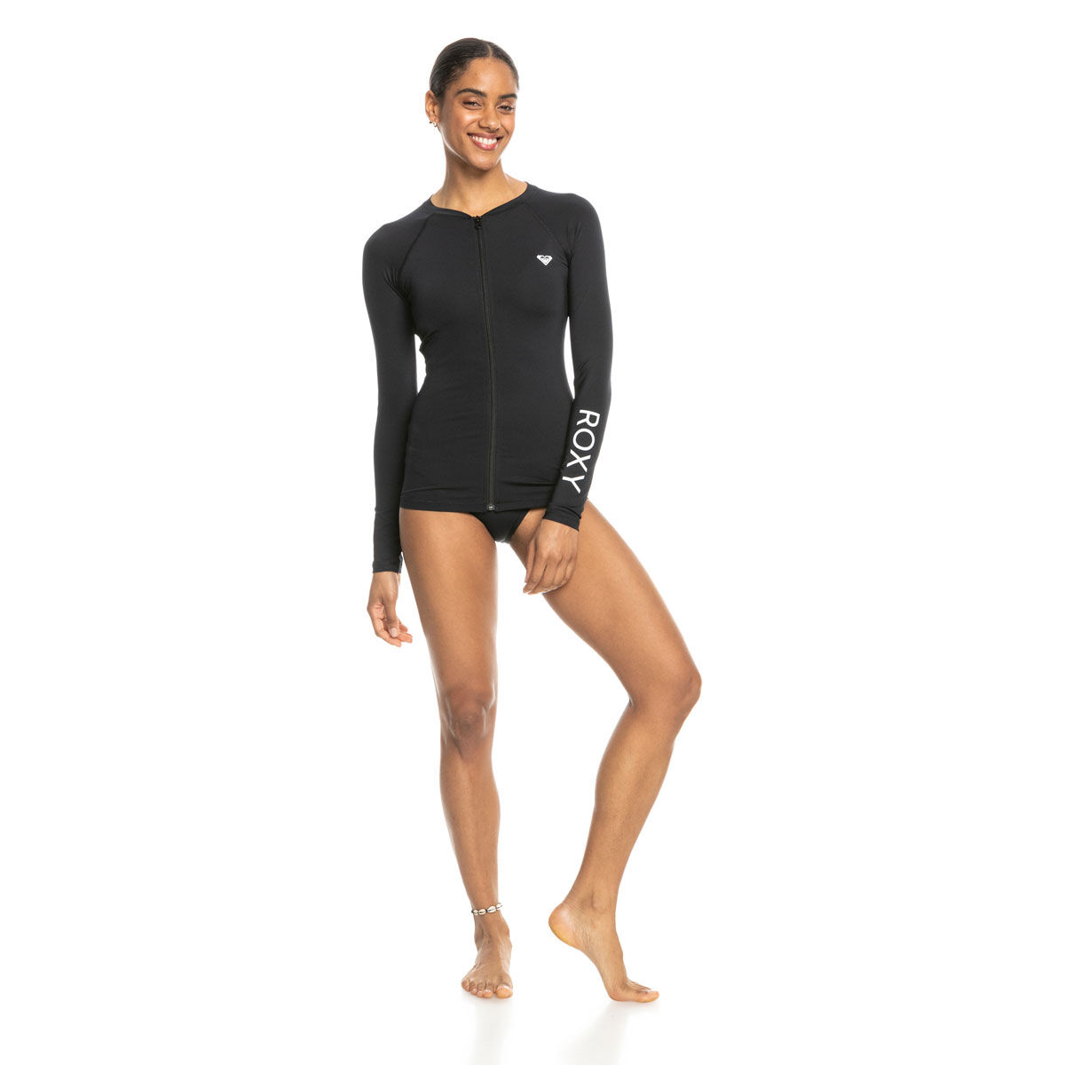 Roxy Womens Essential Long Sleeve Zipped Lycra Rash Top