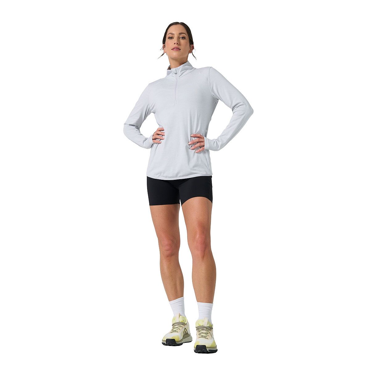 Ell/Voo Womens Alva 1/4 Zip Long Sleeve Top