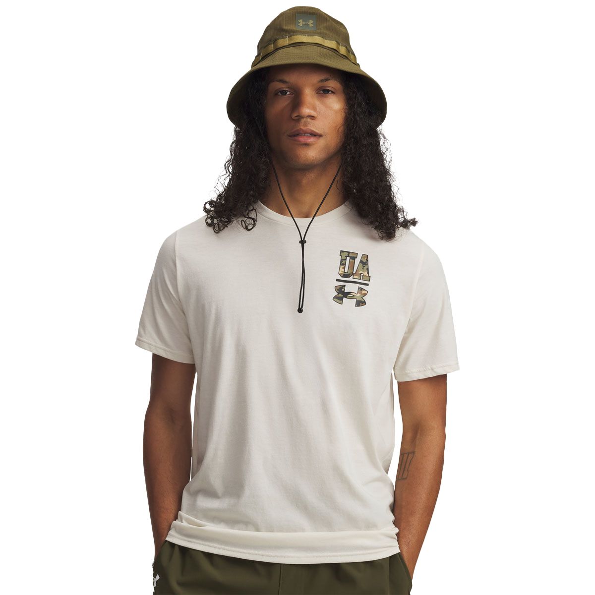 Under Armour Mens Vintage Left Chest Logo Camo Tee