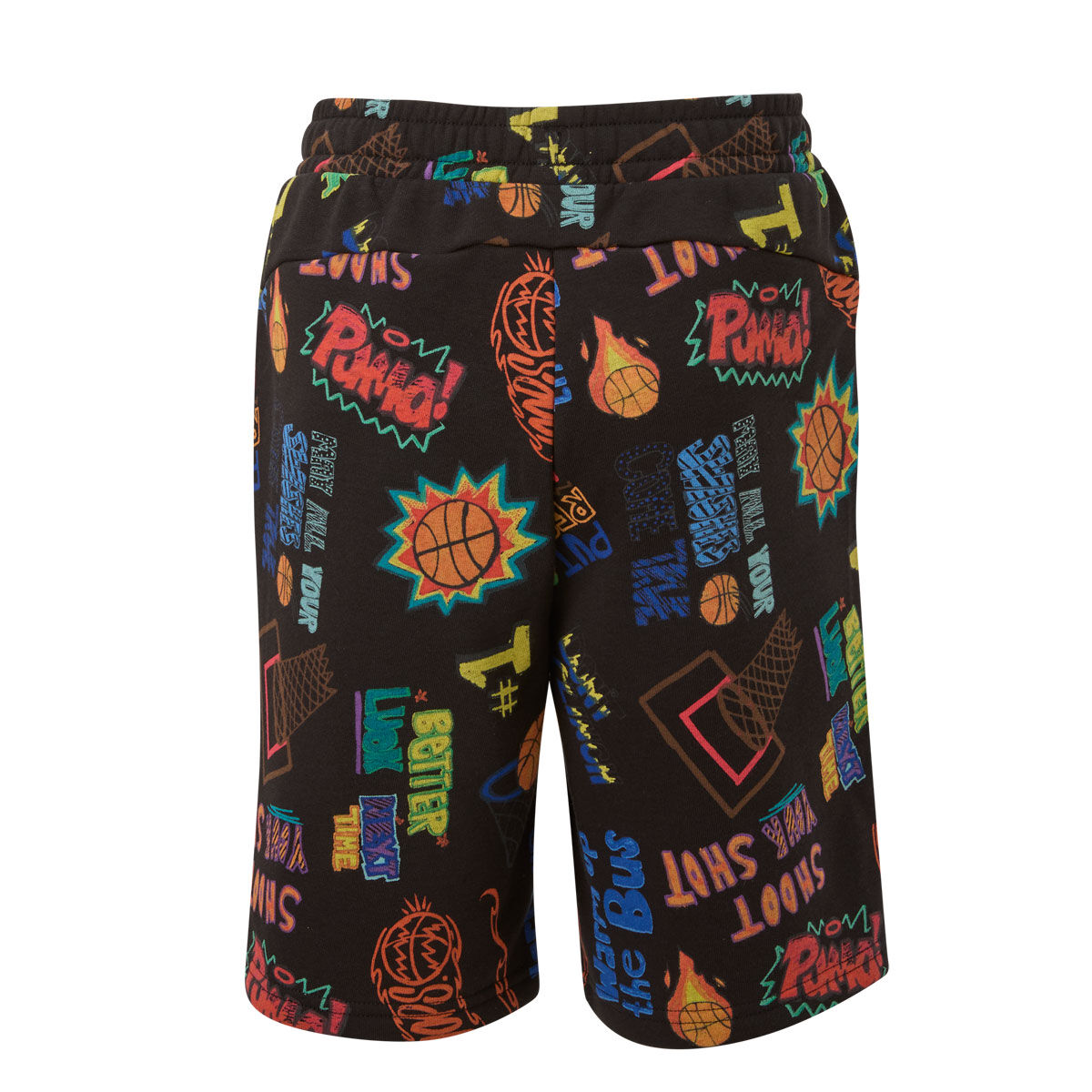Puma Kids Junior Hoops All Over Print French Terry Shorts