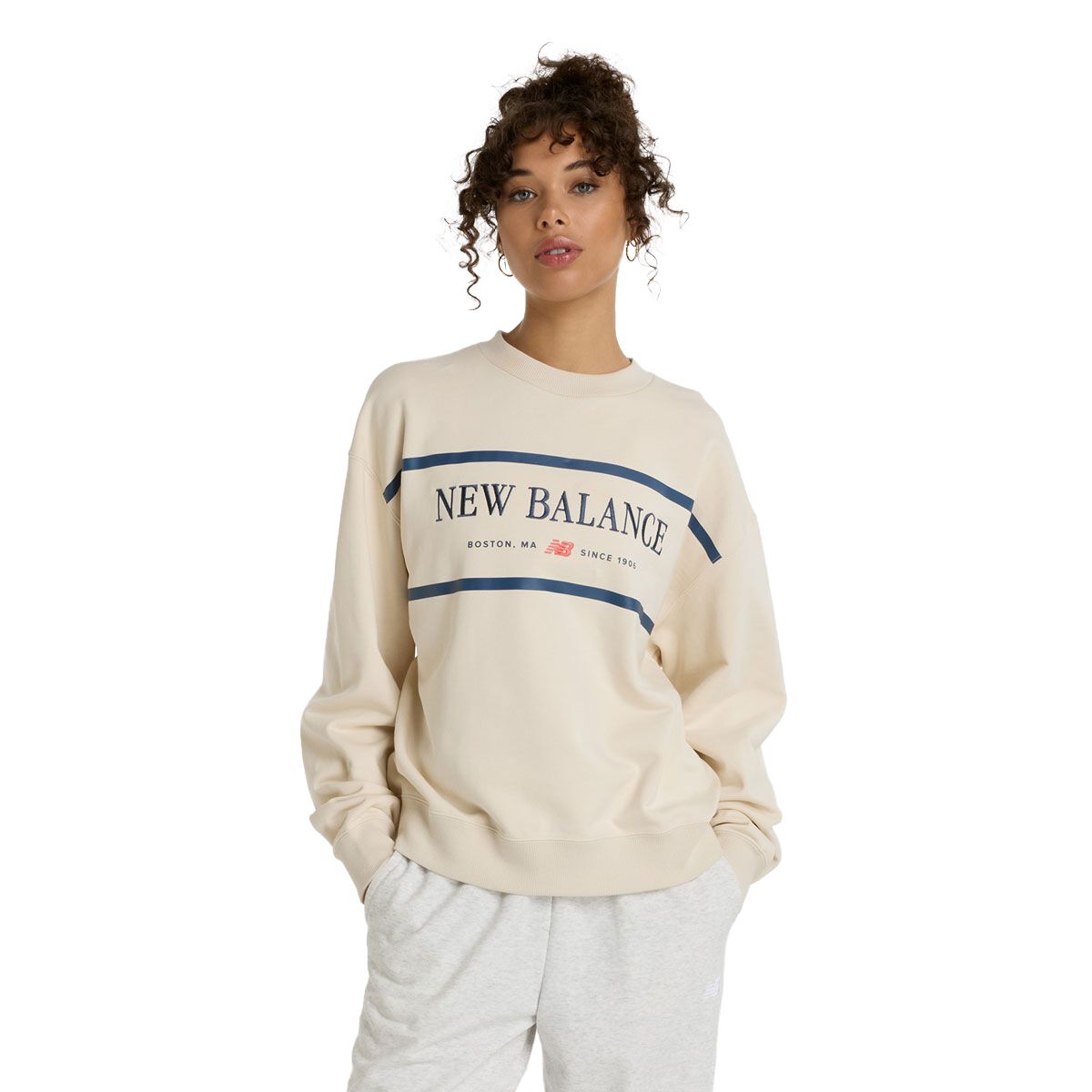 New Balance Womens Athletics Nautical Lobster Crew Sweatshirt