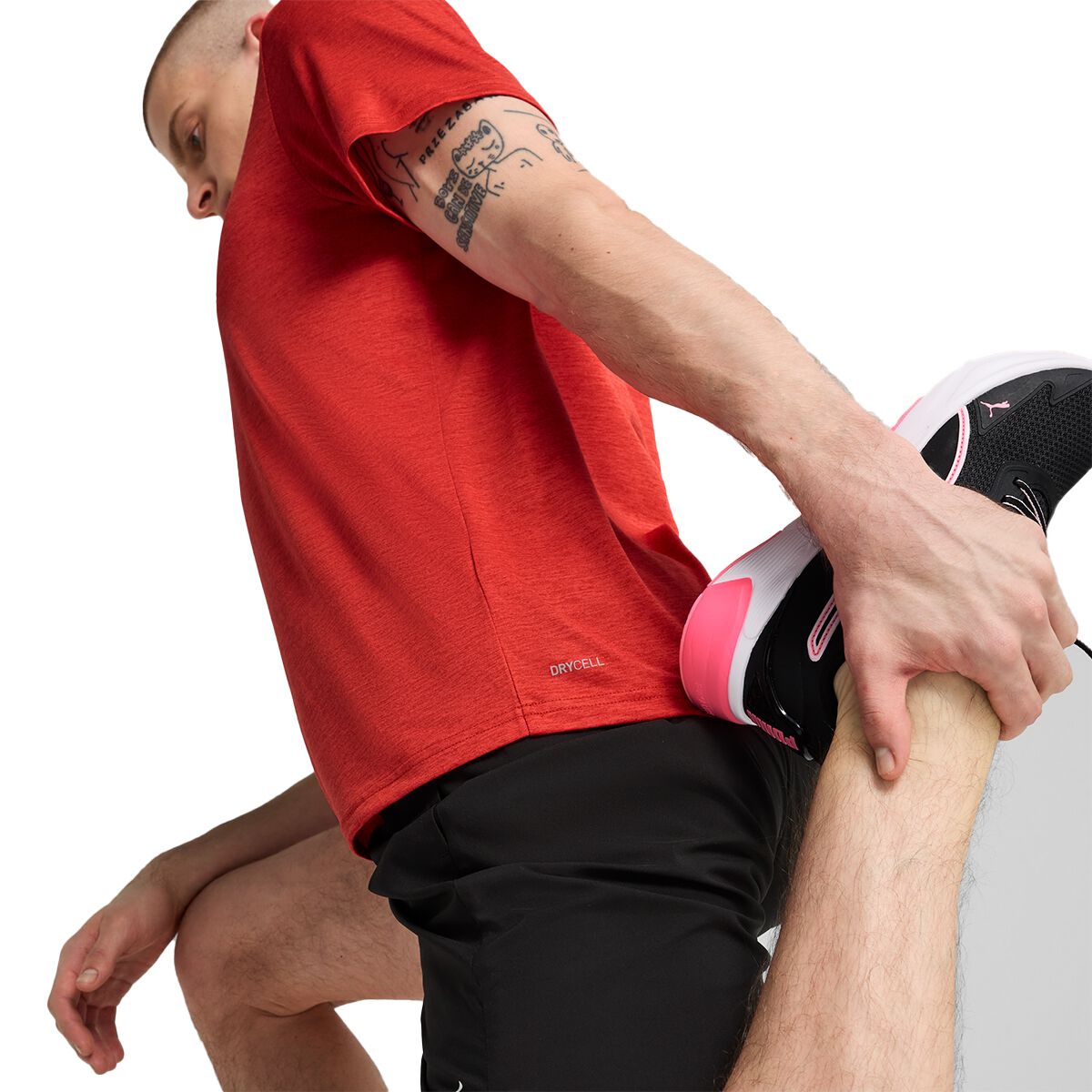 PUMA Mens Train All Day Essentials Heather Cat Training Tee