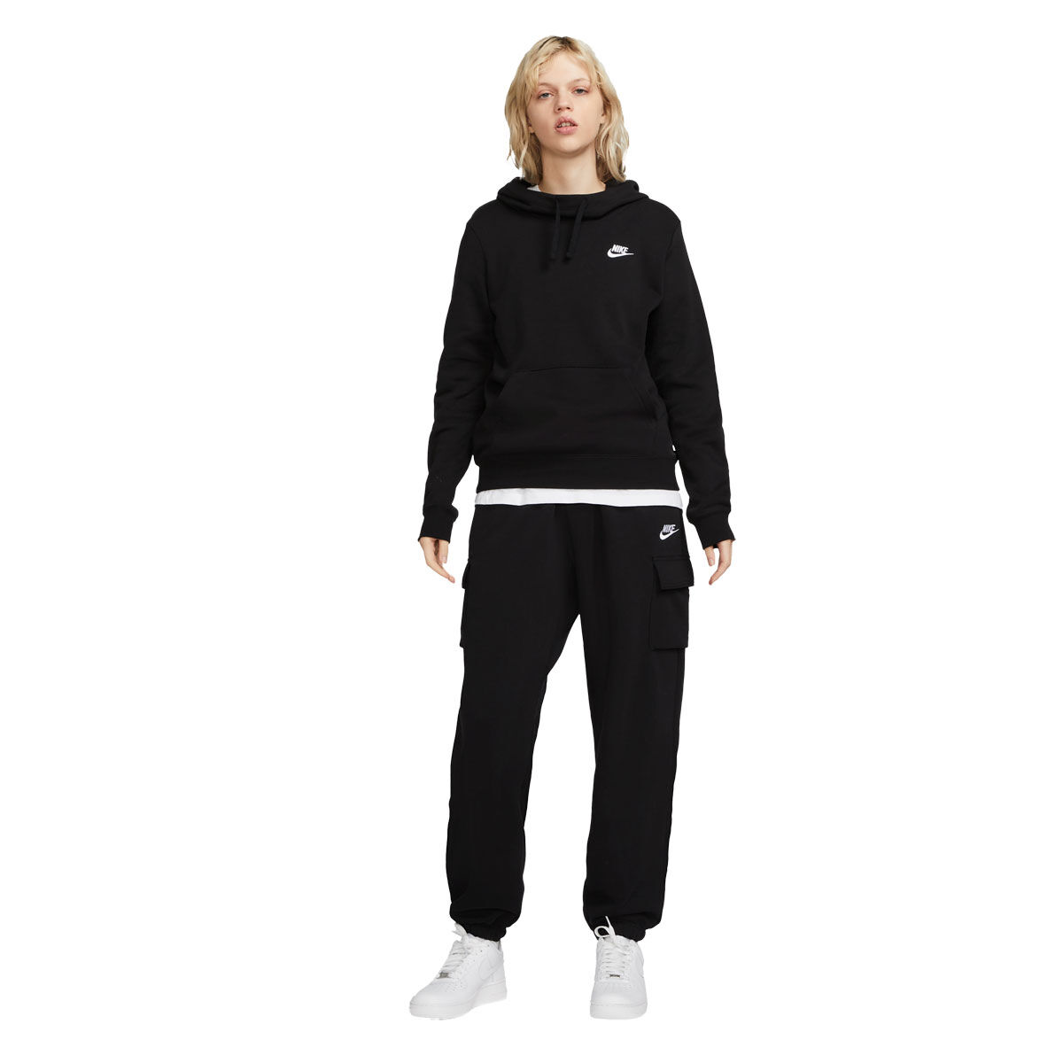 Nike Womens Sportswear Club Fleece Funnel Neck Hoodie