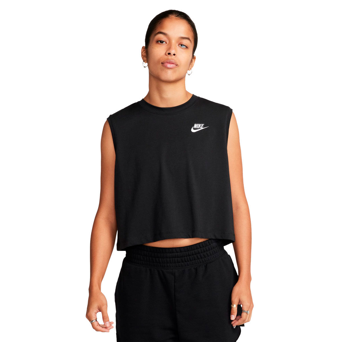 Nike Womens Sportswear Club Cropped Sleeveless Tee