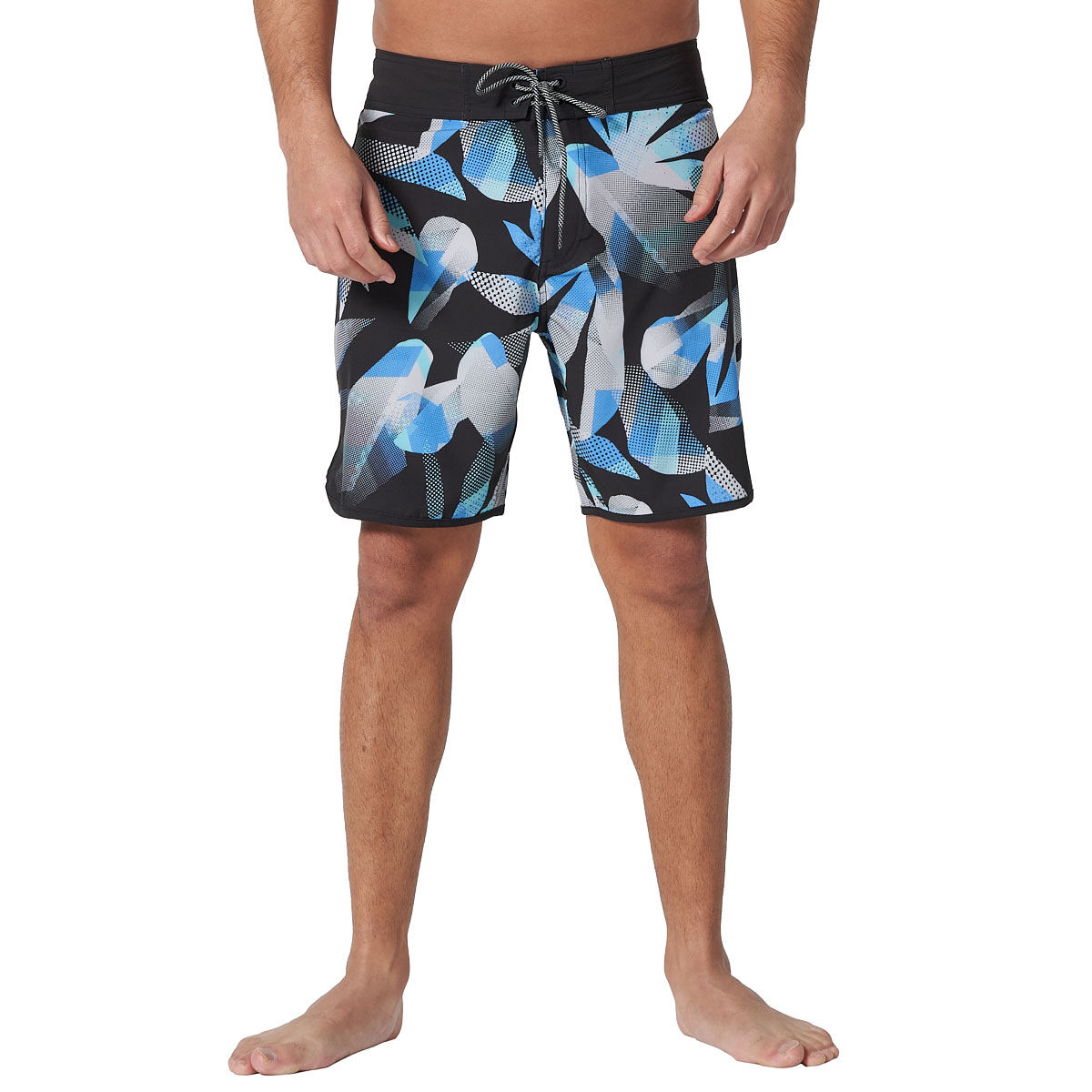 Tahwalhi Mens Abstract Scalloped Board Shorts