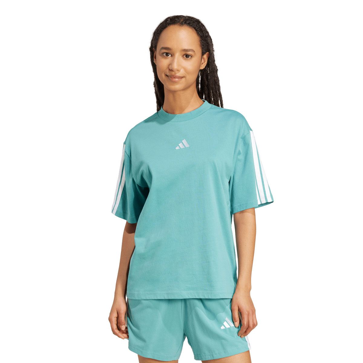 adidas Womens Essentials 3-Stripes Boyfriend Tee