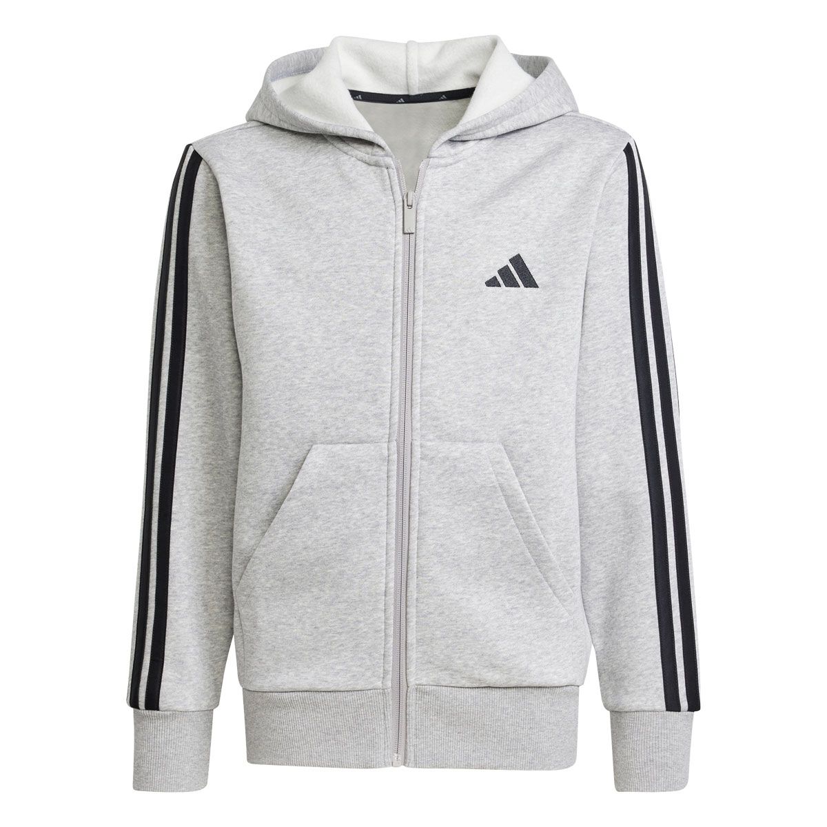 adidas Junior Essentials Fleece 3-Stripes Full Zip Hoodie