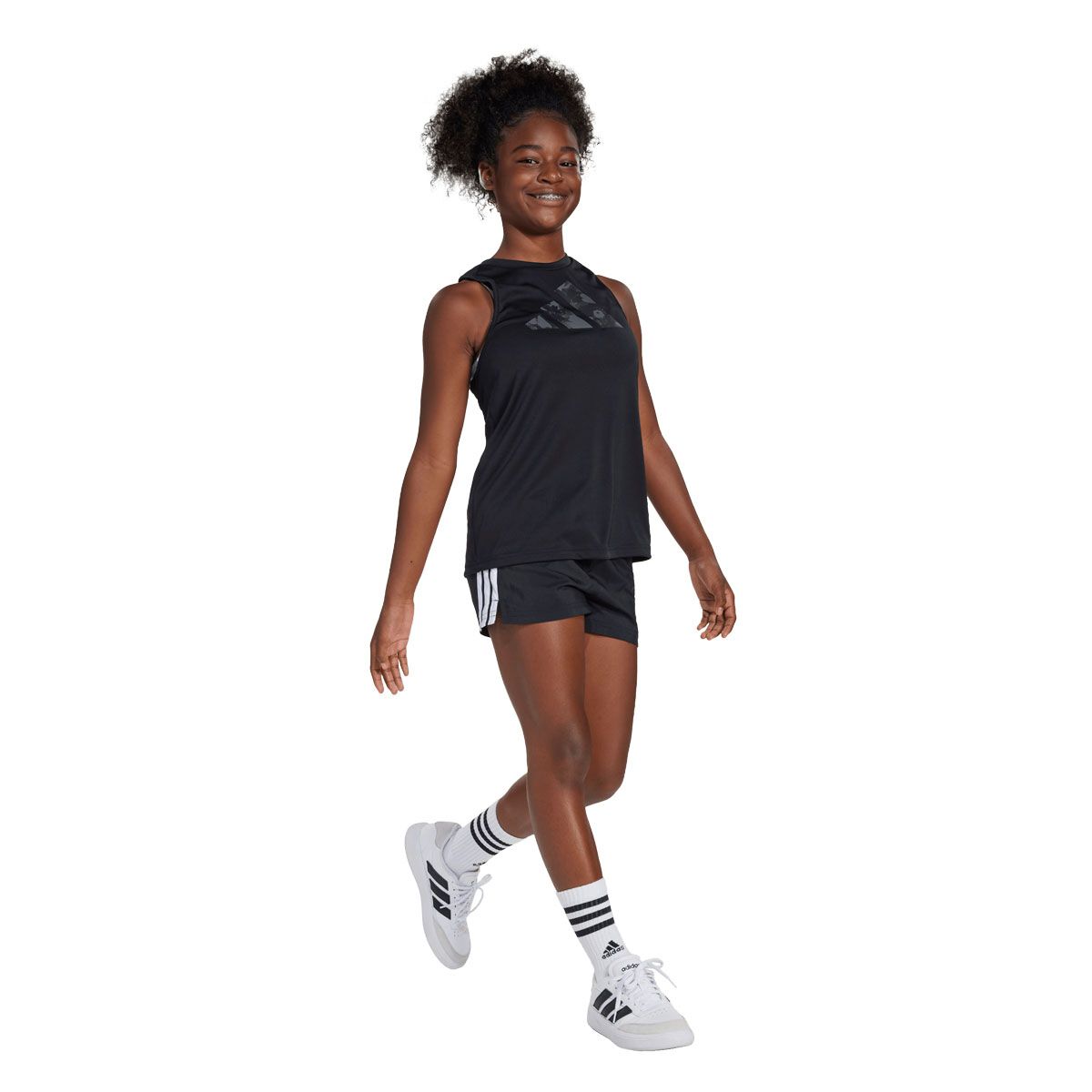 adidas Junior 3-Stripes French Terry Shorts