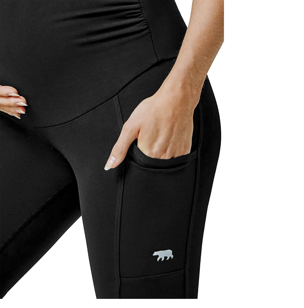 Running Bare Womens Maternity Power Moves Bike Tights