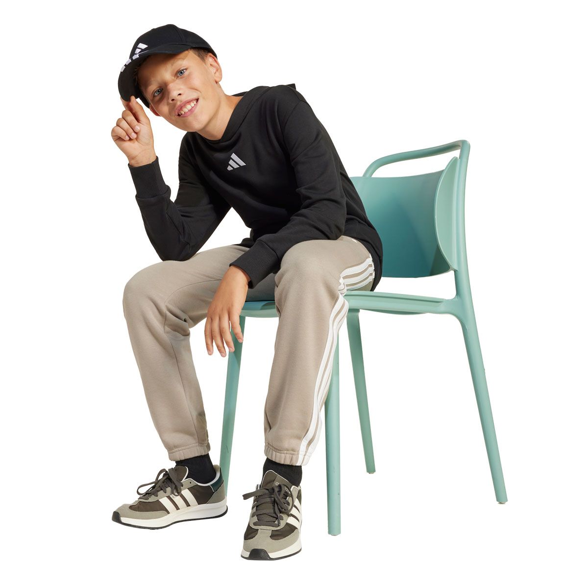 adidas Junior Essentials Fleece Small Logo Pullover Hoodie