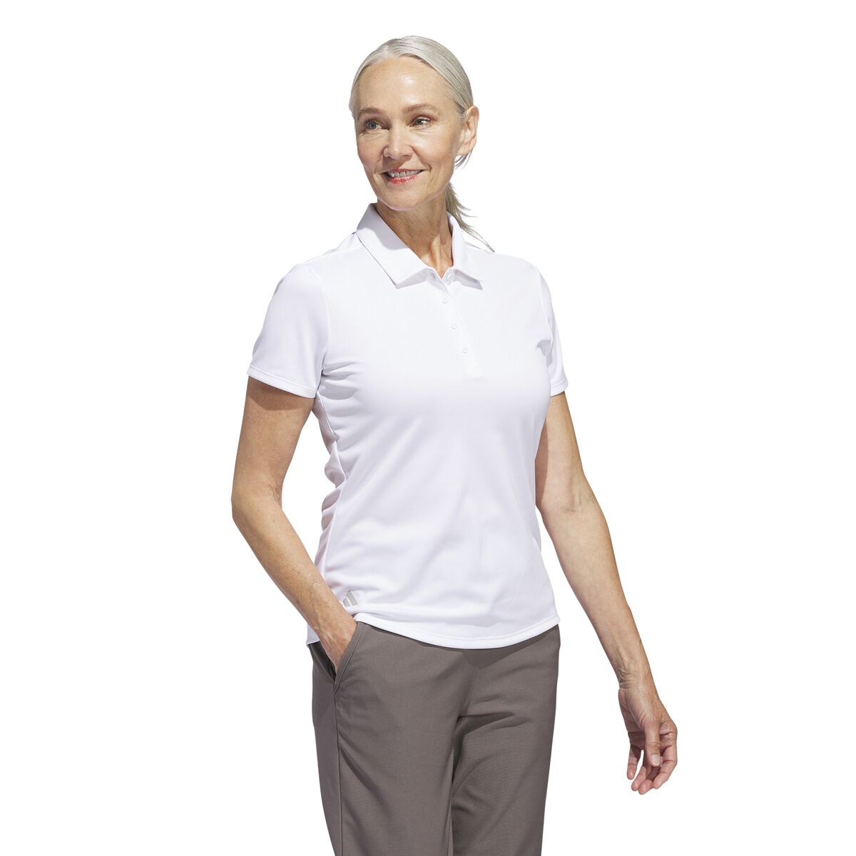 adidas Womens Solid Performance Golf Polo