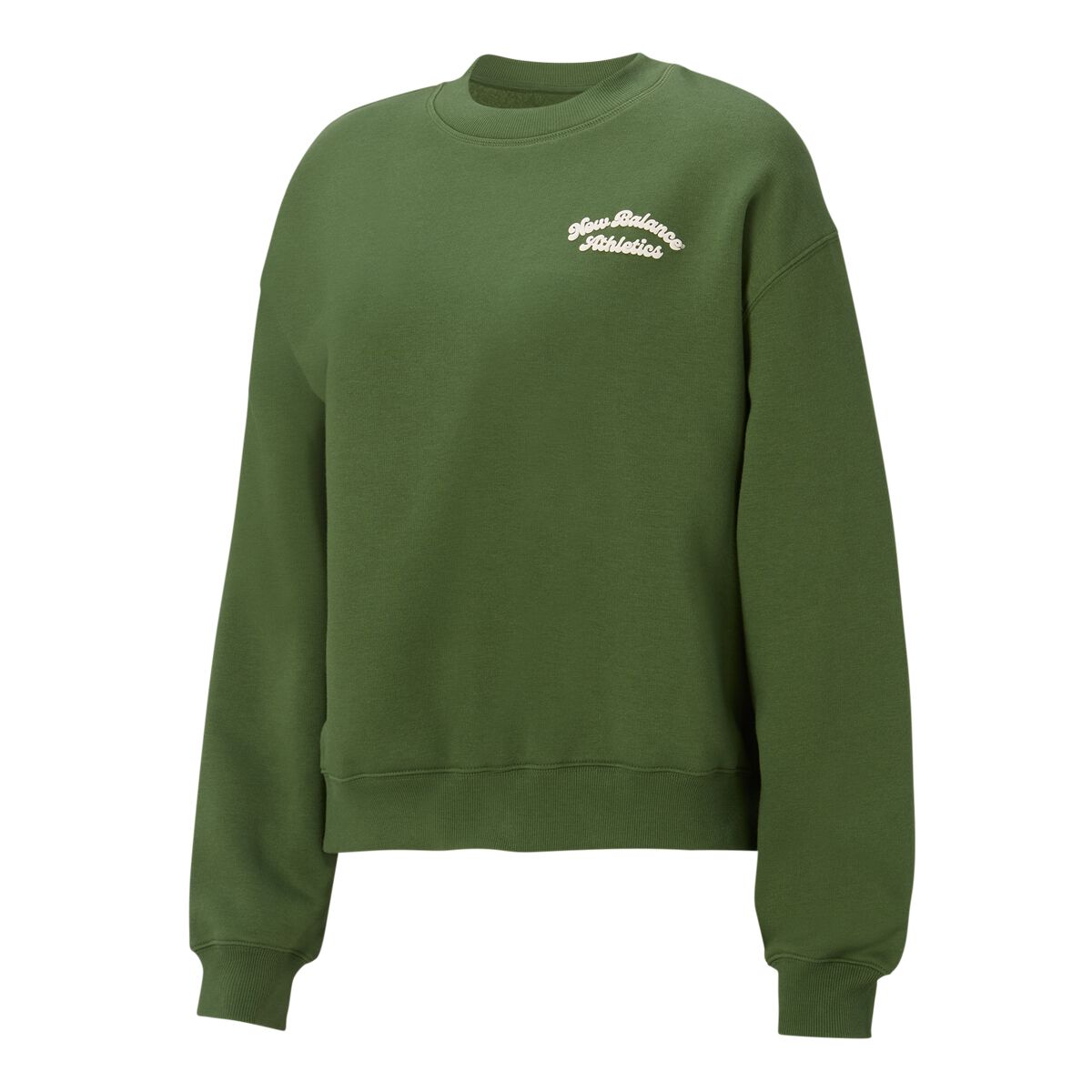 New Balance Womens Linear Heritage Fleece Crew Sweatshirt