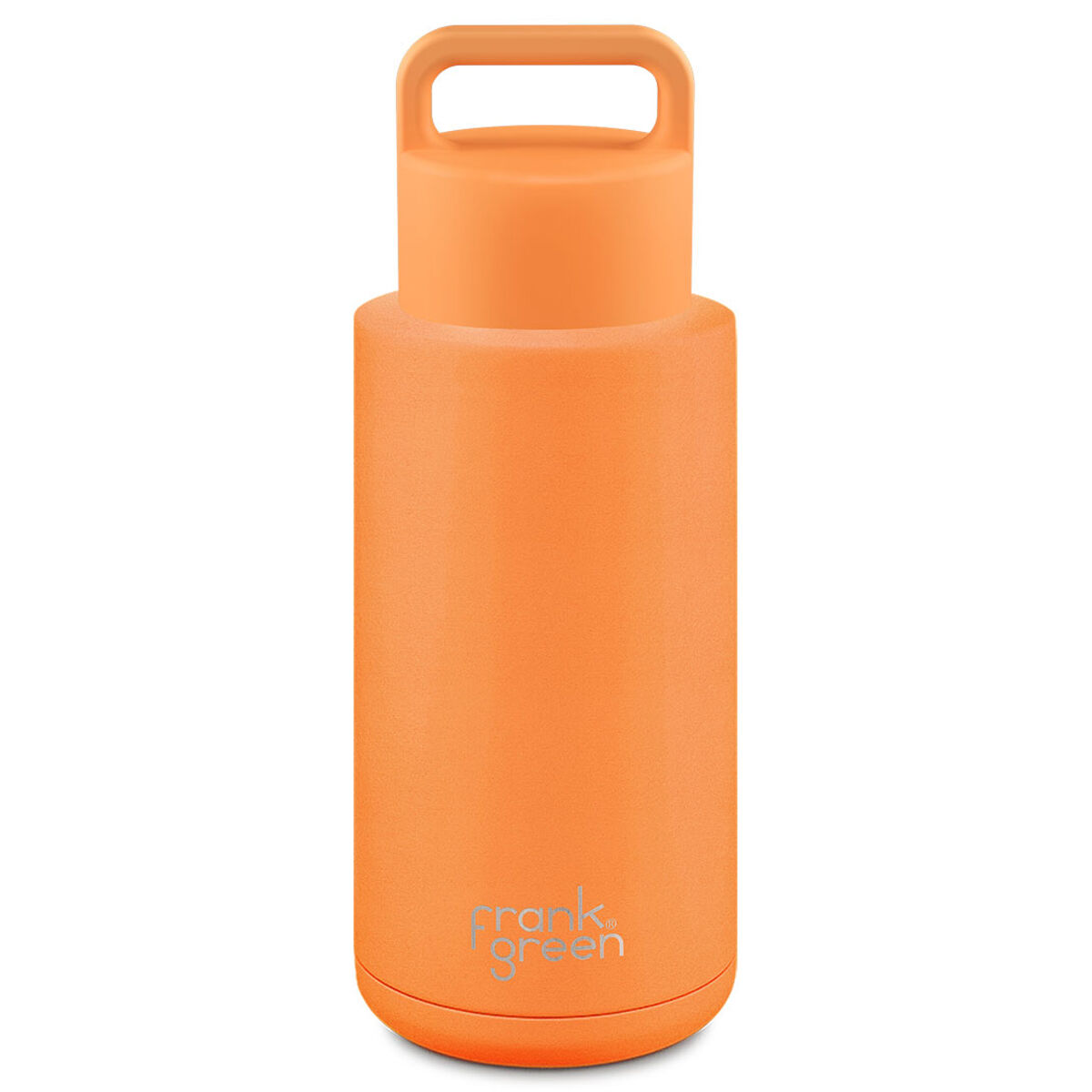 Frank Green Ceramic Reusable Grip 1L/34oz Bottle - Orange/Neo