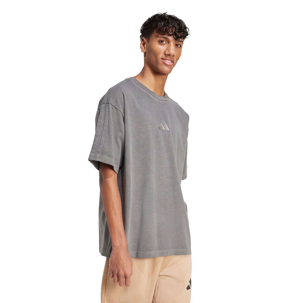 adidas Mens All SZN Fleece Pigment Dye Tee