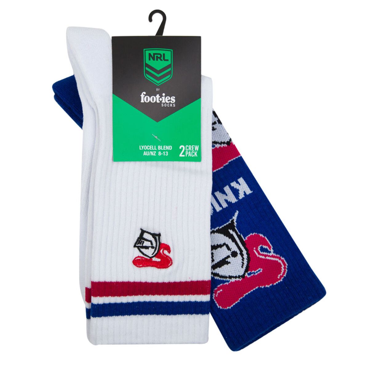 Footies Newcastle Knights 2025 Sneaker Socks 2 Pack