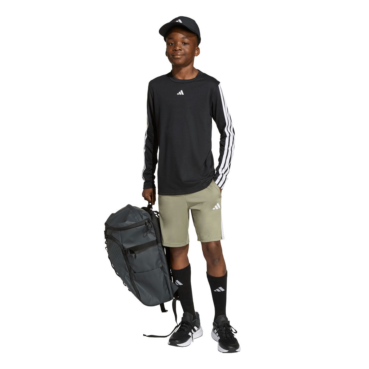 Adidas Junior Training Essentials 3 Stripes Long Sleeve Tee