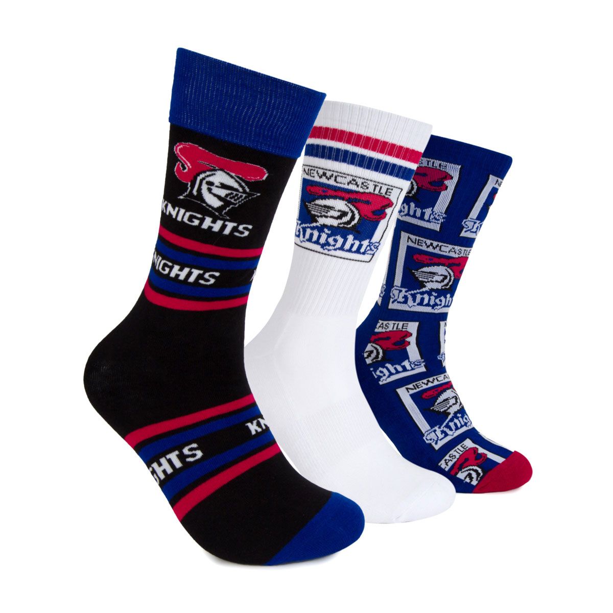 Newcastle Knights 3 Pack Sock Gift Pack