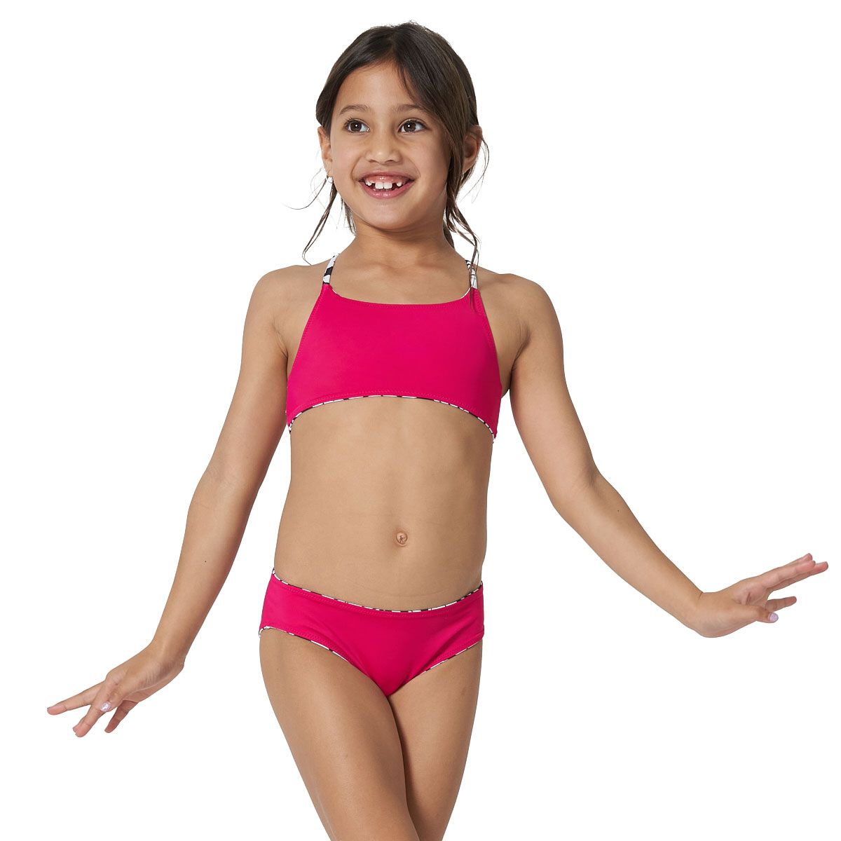 Tahwalhi Girls Reversible Daisy Burst Bikini Set