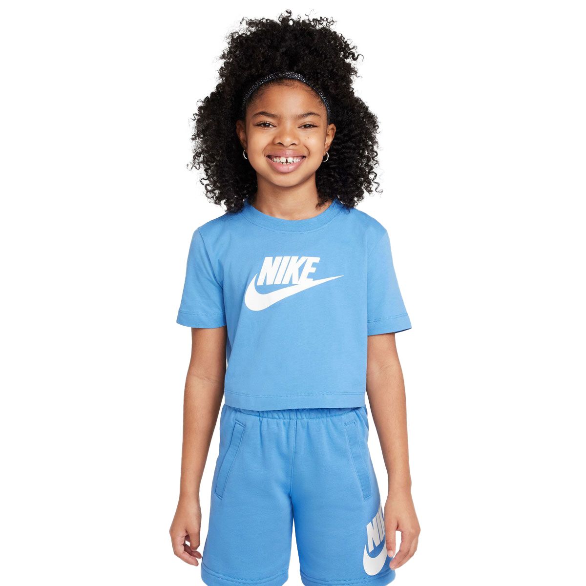 Nike Junior HBR Futura Logo Crop Tee