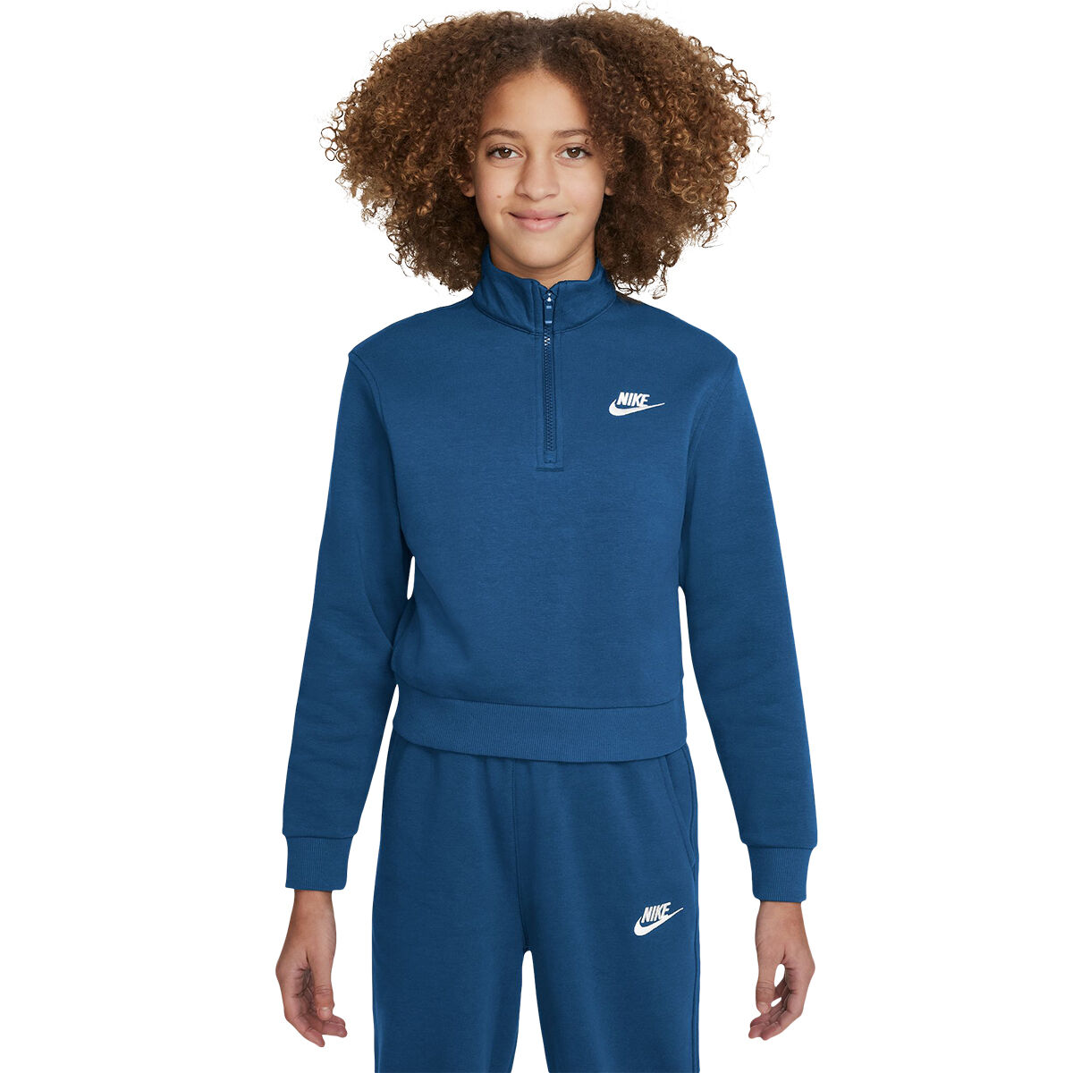Nike Junior Sportswear Club Fleece Half Zip Sweatshirt