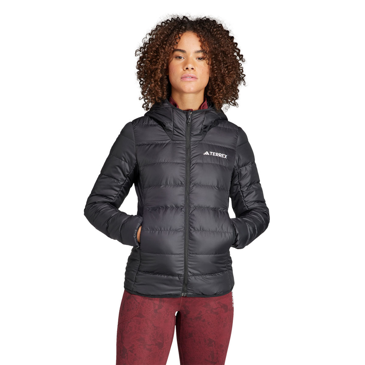 adidas Womens Multi Light Down Hooded Jacket