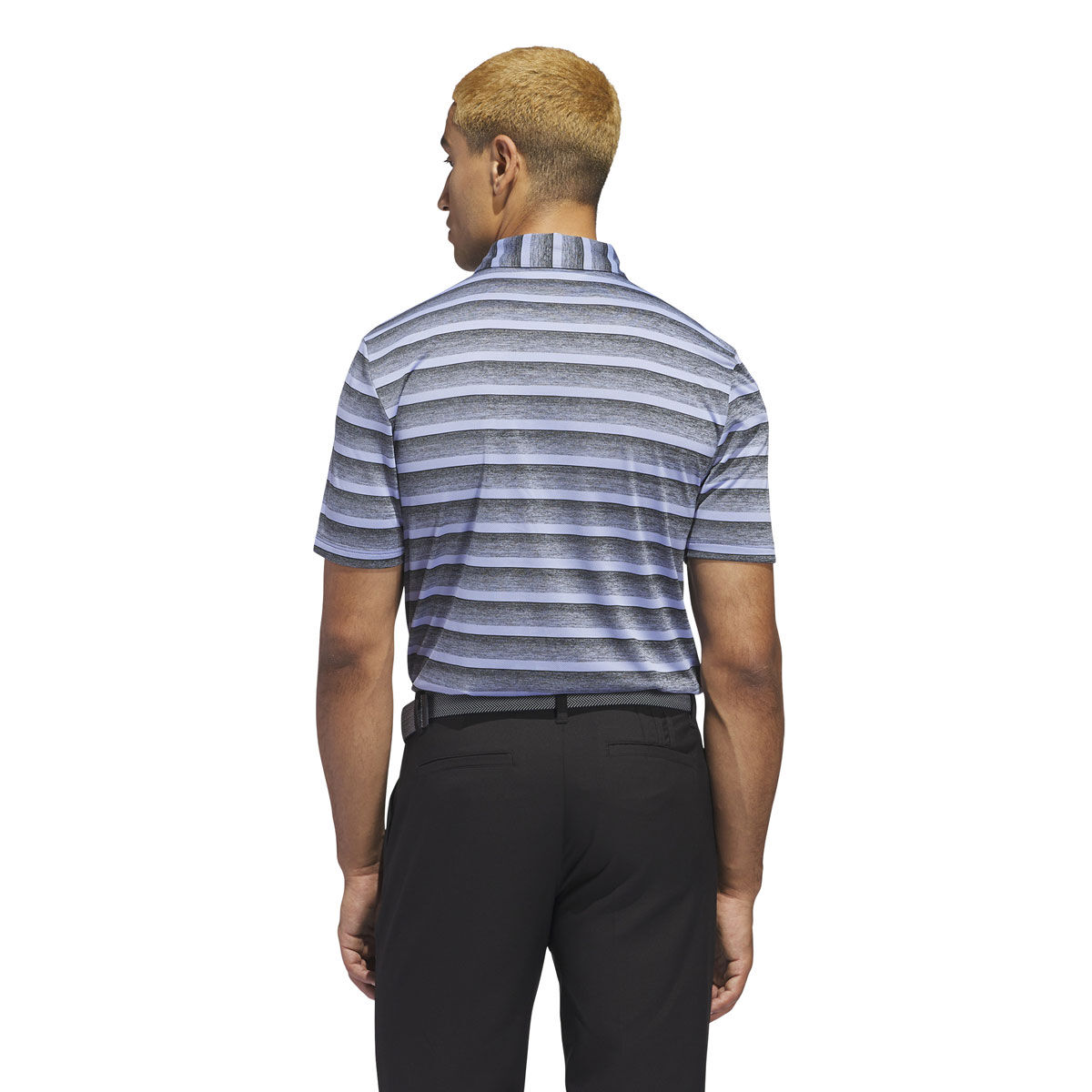 adidas Mens Two-Colour Striped Golf Polo