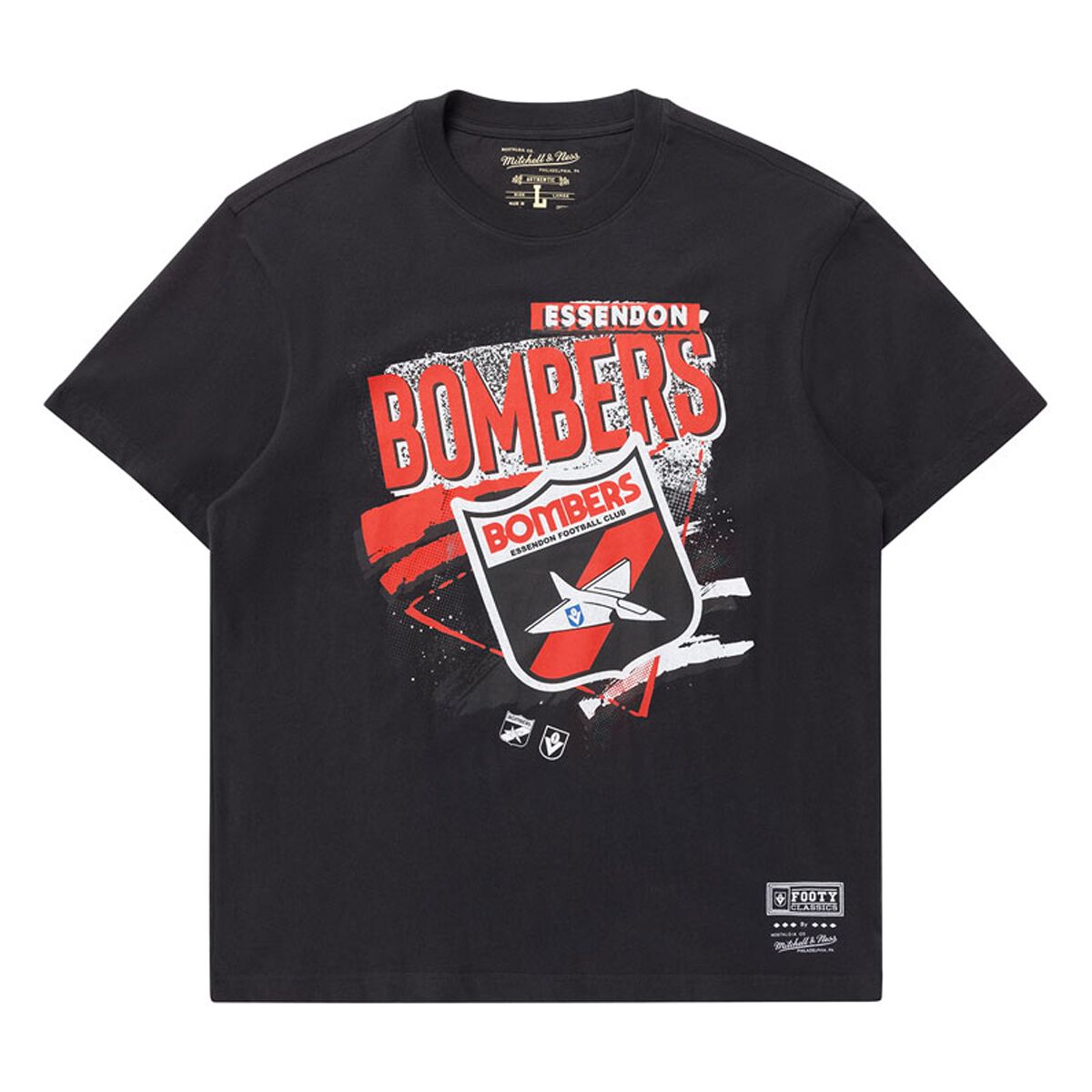 Essendon Bombers Mens 2025 Abstract Logo Tee