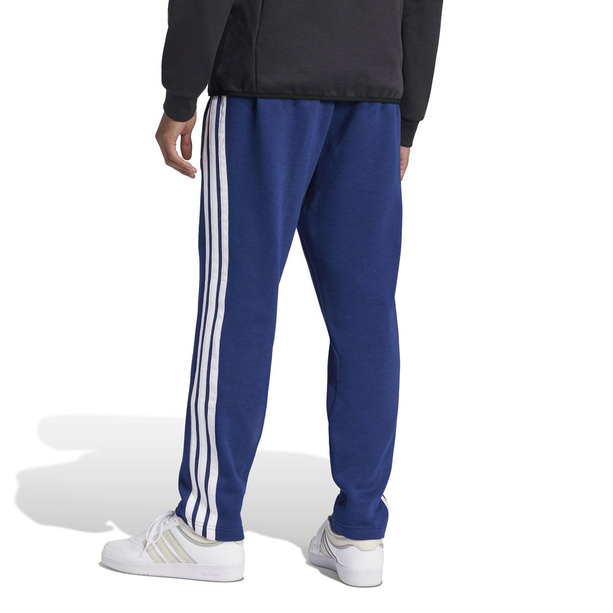 adidas Mens Essentials Fleece 3 -Stripes Open Hem Track Pants